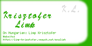 krisztofer limp business card